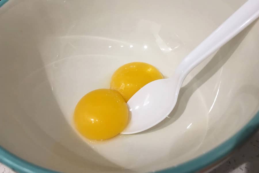egg yolks to make pancake batter