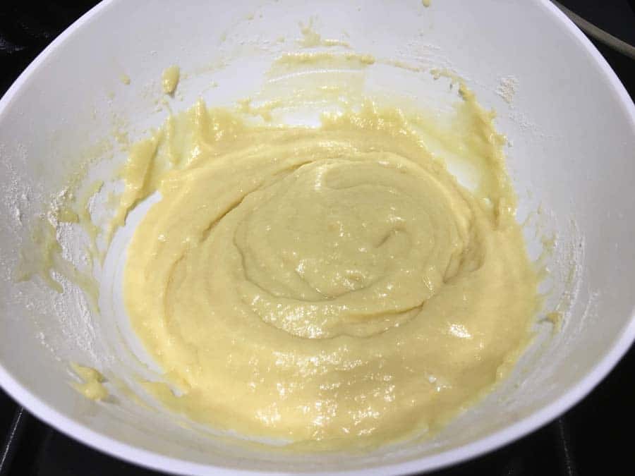 making batter for pancakes