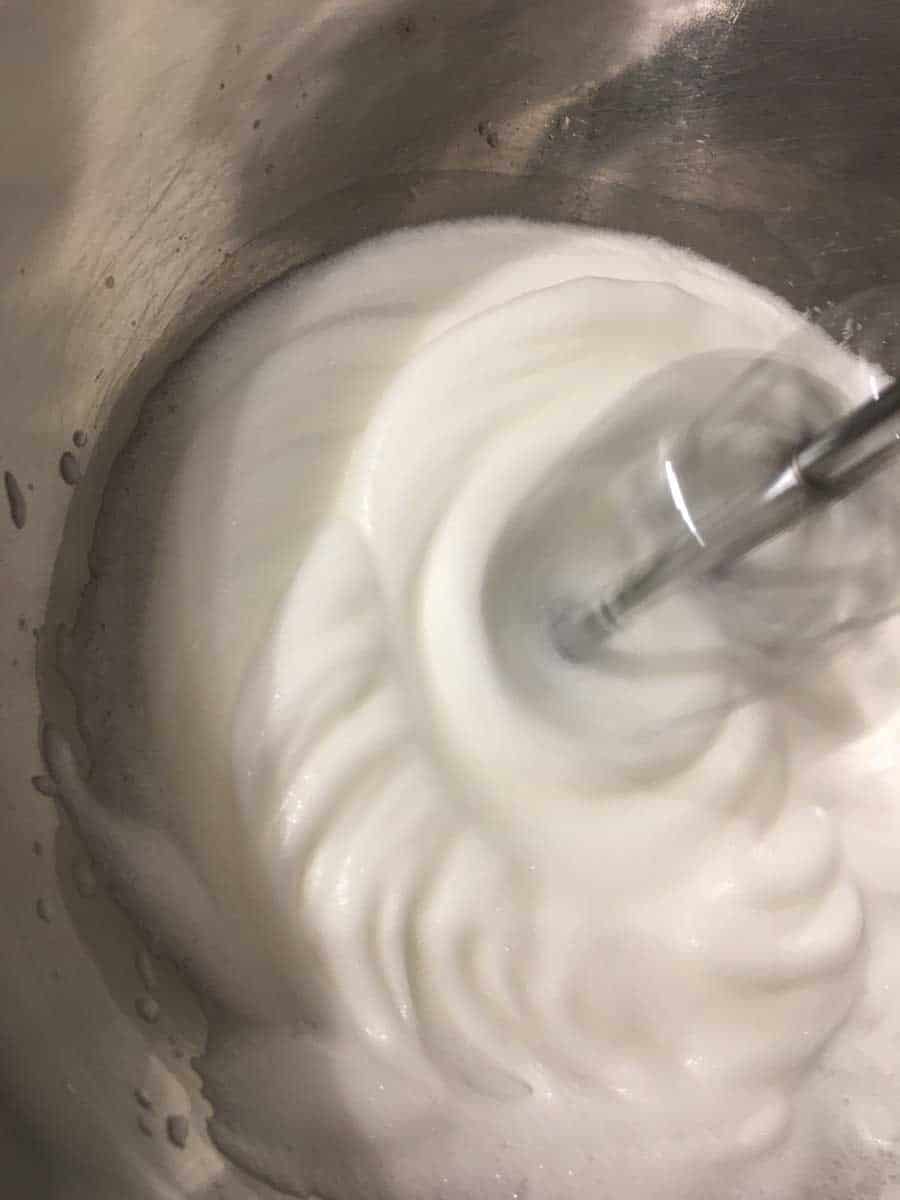 whipping egg whites soft peaks