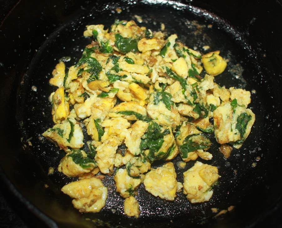 spinach egg scramble recipe