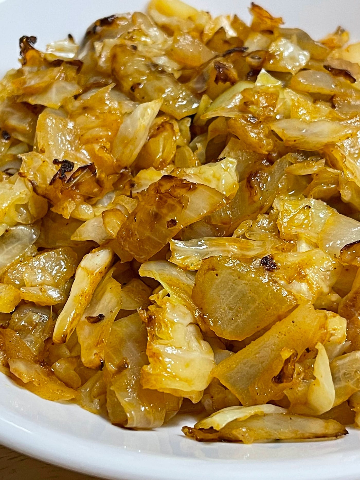 fried cabbage and onions