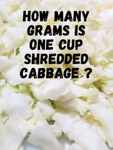 1 cup shredded cabbage in grams